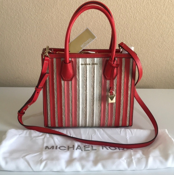 ⚡SALE⚡Michael Kors Mercer Med Accordion CONV TOTE - Picture 1 of 16